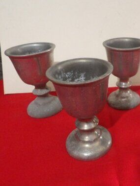 vintage Wilton pewter alloy goblets signed RWP